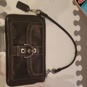 Coach leather wristlet